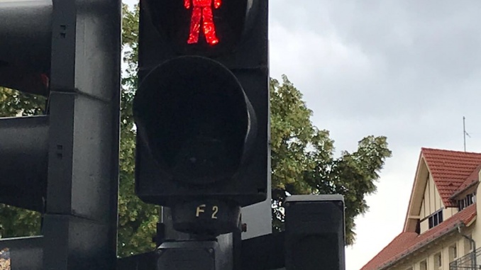 Fußgängerampel rot