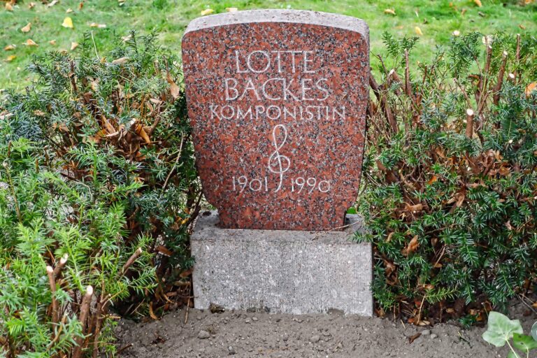 Ein Ehrengrab für Lotte Backes